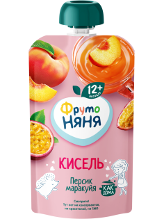 Кисель детский ФрутоНяня Персик и маракуйя с 12 месяцев, 130г