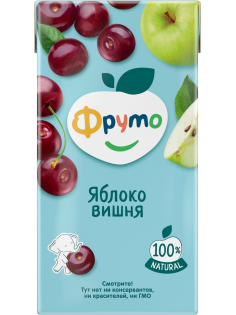 Нектар детский ФрутоНяня Фруто Яблоко и вишня, 500мл