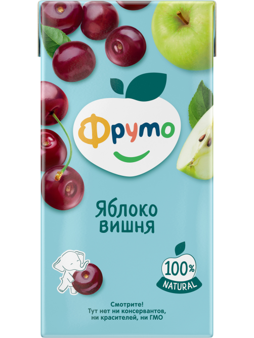 Нектар детский ФрутоНяня Фруто Яблоко и вишня, 500мл
