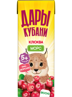 Морс Дары Кубани клюквенный, 200мл