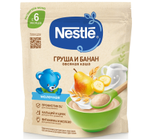 Каша молочная детская Nestle Овсяная Банан и груша с 6 месяцев, 200г