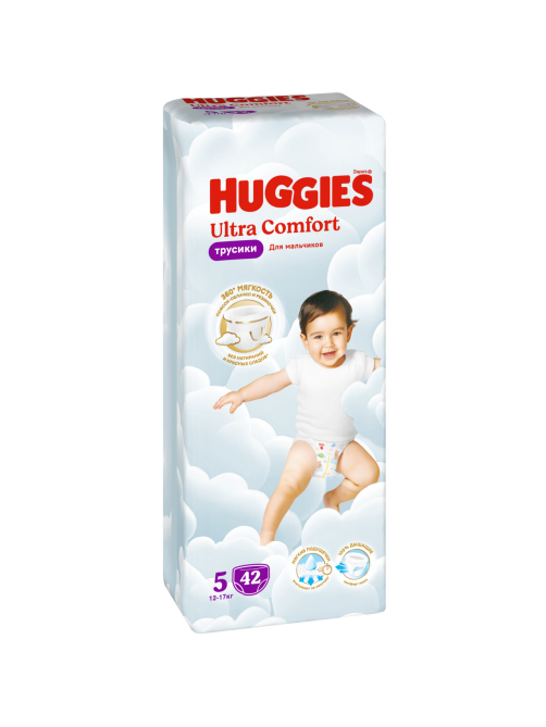Подгузники-трусики Huggies Ultra Comfort для мальчиков №5 12-17кг, 42шт