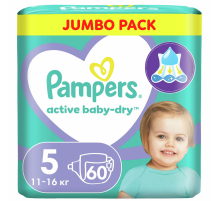 Подгузники Pampers active baby-dry 11-16кг, 60шт