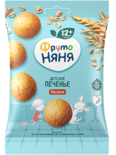 Печенье детское ФрутоНяня Овсяное с 12 месяцев, 50г