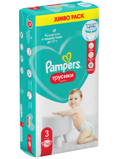 Подгузники-трусики Pampers Pants 3 размер 6-11кг, 52шт