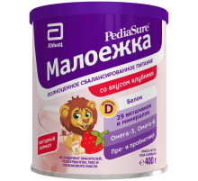 Смесь детская PediaSure Малоежка Клубника с 12 месяцев, 400г