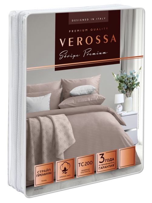 Комплект постельного белья Verossa Stripe эфир евро