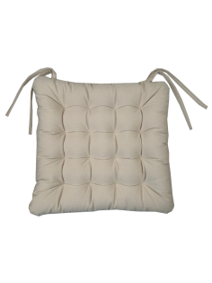 Сидушка 23rd Avenue Herringbone с тафингом кремовая, 38 x 38см