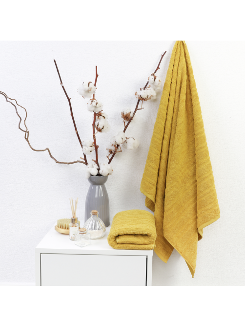 Полотенце Tessolo Home махровое корфу желтое 550г, 50 x 90см
