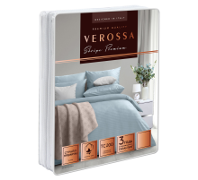 Комплект постельного белья Verossa Stripe голубой водопад евро