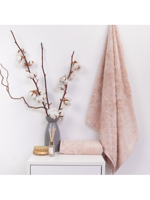 Полотенце Tessolo Home махровое миконос розовое 550г, 50 x 90см
