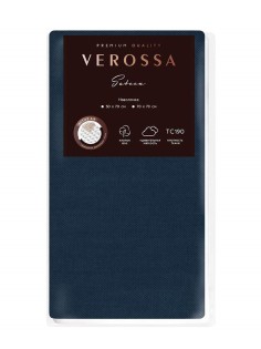 Наволочка Verossa темно-синий сатин, 50 x 70см
