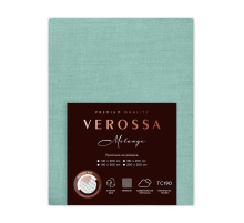 Простыня на резинке Verossa Melange Emerald, 180 х 200см