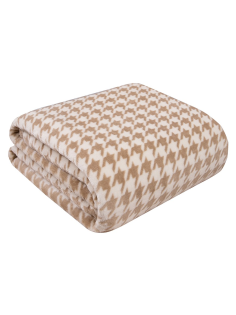 Плед Tessolo Home Пье-де-Пуль микровелюр бежевый, 150 x 200см