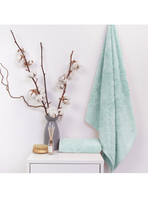 Полотенце Tessolo Home махровое миконос голубое 550г, 70 x 140см