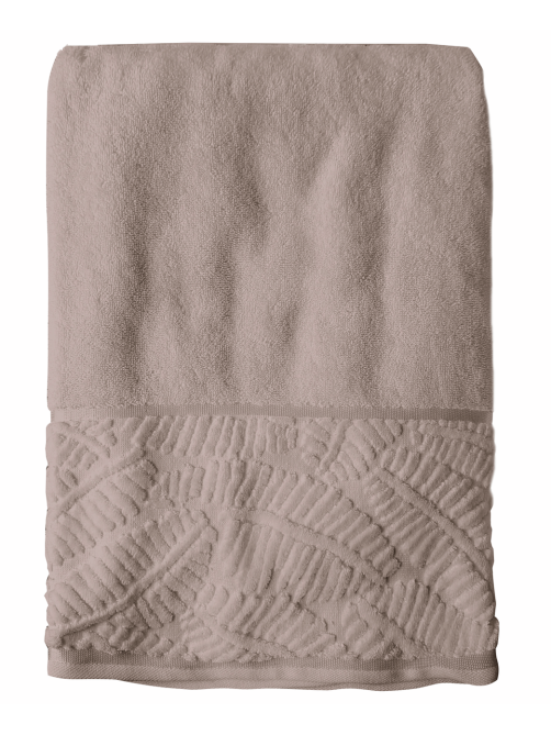Полотенце Tessolo Home Листья махровое бежевое 500г, 70 x 140см