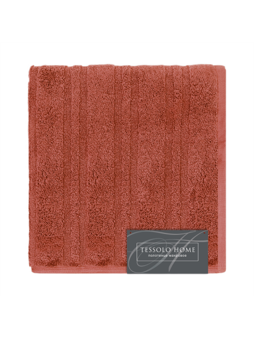 Полотенце Tessolo Home махровое корфу терракот 550г, 70 x 140см