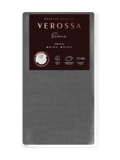 Наволочка Verossa графит сатин, 50 x 70см