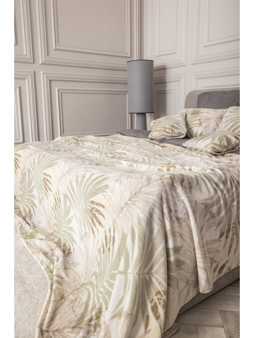 Плед Tessolo home Риеско микровелюр 200г бежевый, 150 х 200см