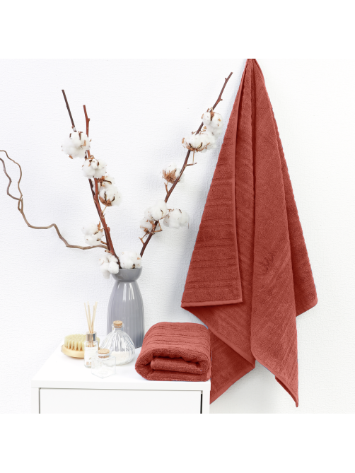 Полотенце Tessolo Home махровое корфу терракот 550г, 70 x 140см