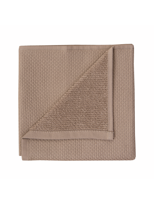 Полотенце кухонное Tessolo Home темно-бежевое хлопок соты, 40 x 60см
