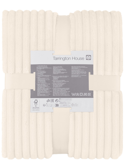 Tarrington House Плед Print фланелевый бежевый, 150 x 200см