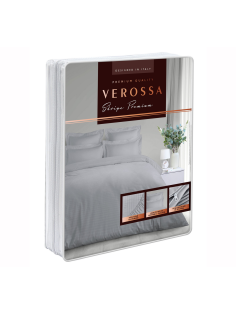 Комплект постельного белья Verossa Stripe Premium серое евро