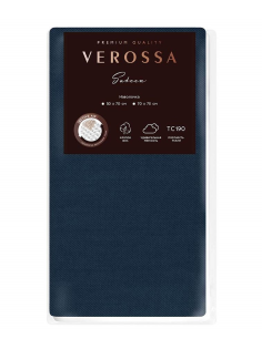 Наволочка Verossa темно-синяя сатин, 70 x 70см
