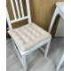 Сидушка 23rd Avenue Herringbone с тафингом кремовая, 38 x 38см