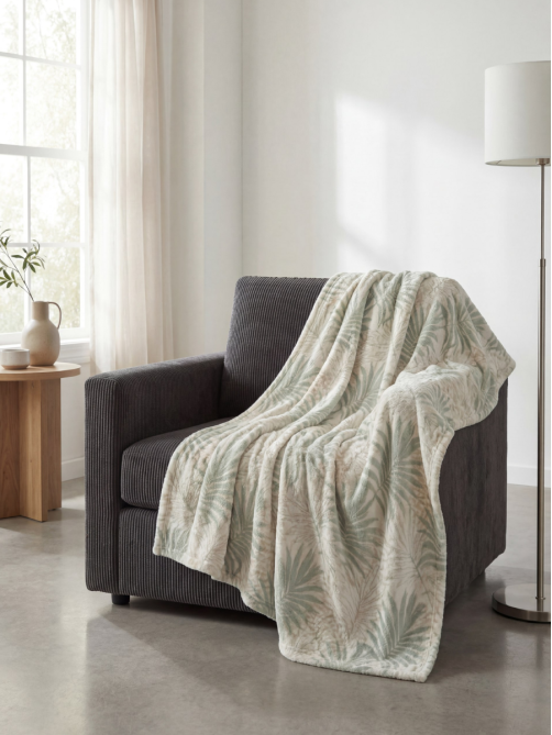 Плед Tessolo home Риеско микровелюр 200г бежевый, 150 х 200см