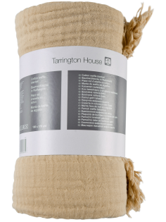 Tarrington House Плед бежевый муслин 100%, 130 x 170см