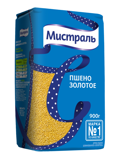 Крупа пшено Мистраль шлифованное, 900г