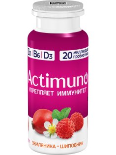 Напиток кисломолочный Actimuno земляника-шиповник 1.5%, 95г