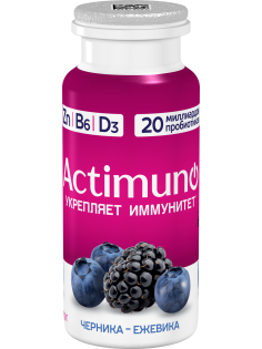 Напиток кисломолочный Actimuno черника-ежевика 1.5%, 95г