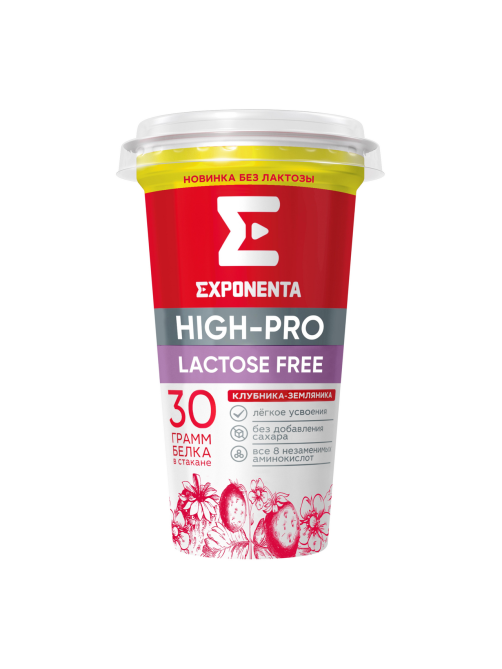 Напиток кисломолочный Exponenta High-pro Клубника-земляника обезжиренный, 250г