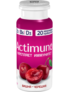 Напиток кисломолочный Actimuno вишня-черешня 1.5%, 95г
