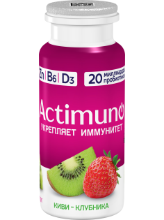 Напиток кисломолочный Actimuno клубника-киви 1.5%, 95г