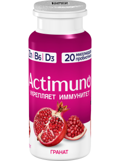 Напиток кисломолочный Actimuno гранат 1.5%, 95г