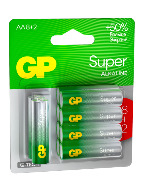 Батарейки GP Super AA (8+2), 10шт