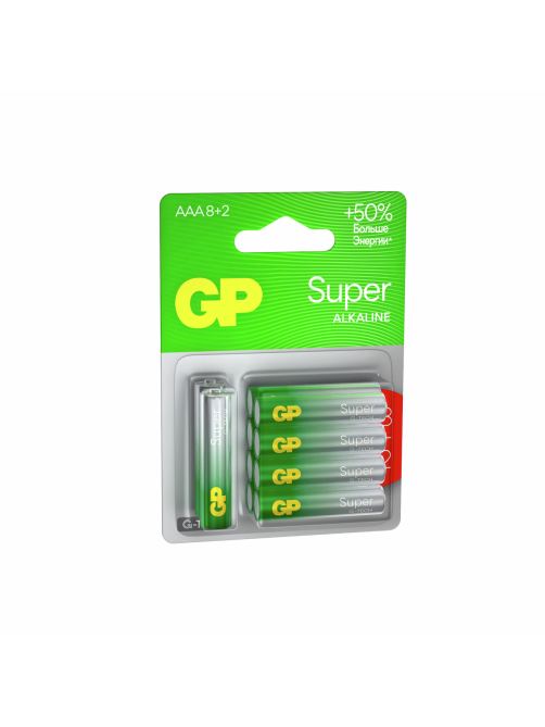 Батарейки GP Super Aaa, 8+2шт