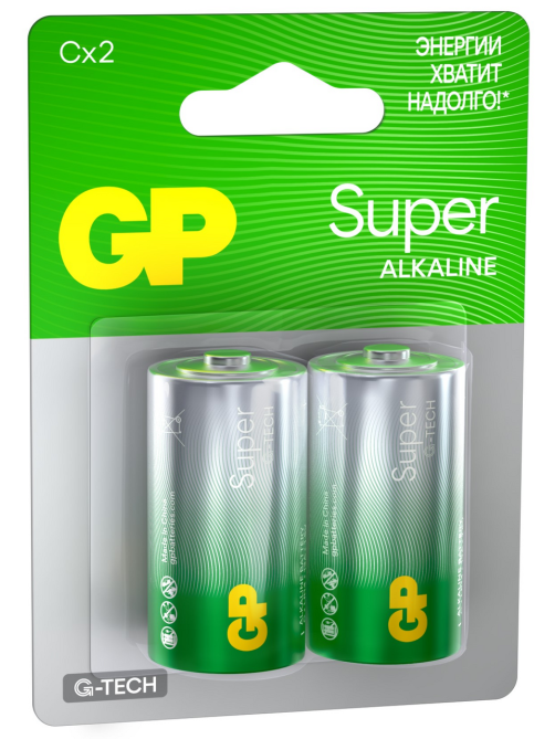 Батарейки GP Super C, 2шт