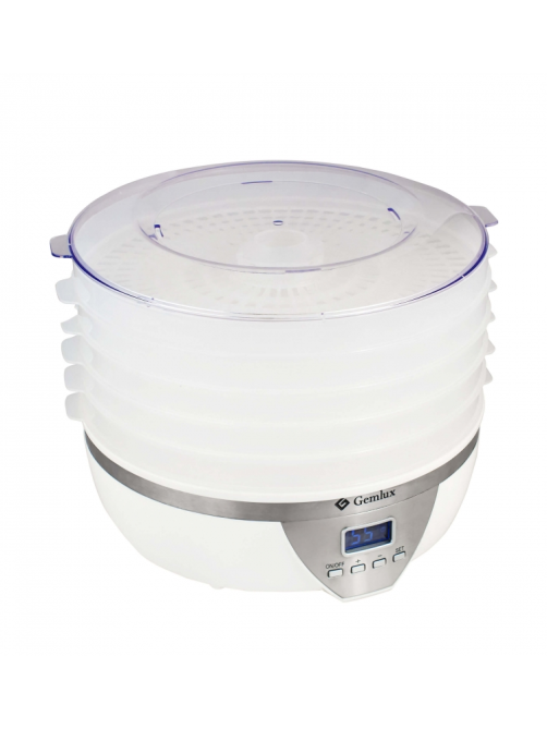 Сушка для фруктов и овощей Gemlux GL-FD-01R 5 прозрачных поддонов, 33.3 х 35.5 х 26.5см