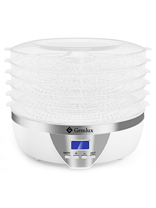 Сушка для фруктов и овощей Gemlux GL-FD-01R 5 прозрачных поддонов, 33.3 х 35.5 х 26.5см