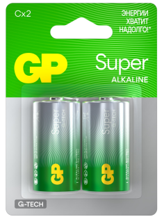 Батарейки GP Super C, 2шт
