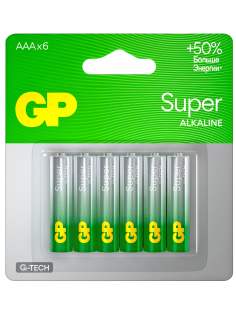 Батарейки GP Super Aaa, 6шт