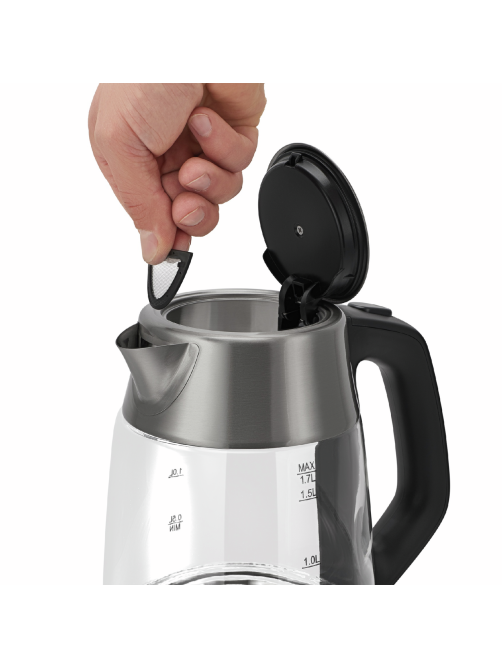 Чайник Polaris PWK 0507CAD стеклянный, 1.7л