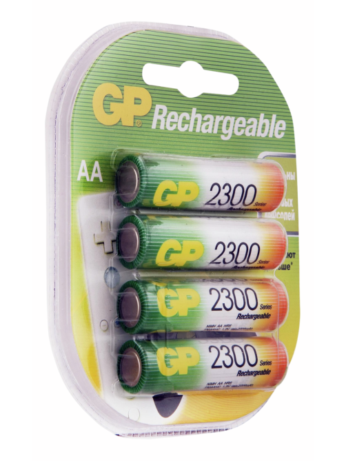 Батареи аккумуляторные GP AA 2300мАч, 4шт