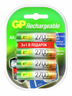 Аккумуляторы GP AA 2700мАч, 4шт