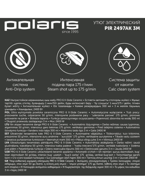 Утюг Polaris Pir 2497AK