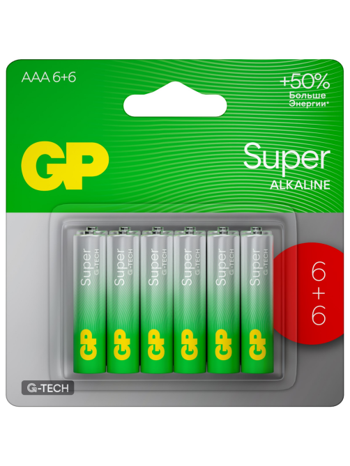 Батарейки GP Super LR03 AAA, 12шт